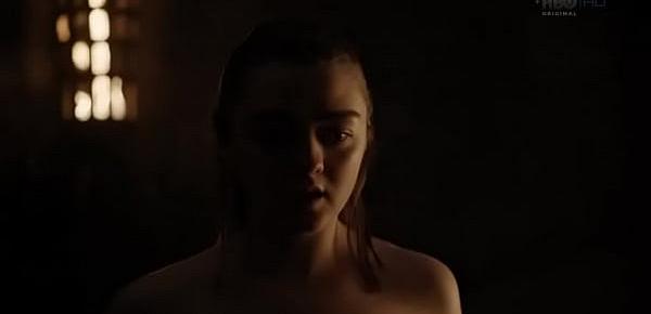  Maisie Williams Arya Stark Nude Scene Game of Thrones S08E02 | Solacesolitude